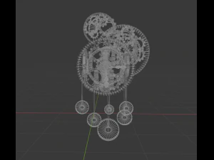 wall clock steampunk 3D Model