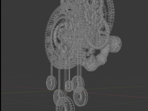 wall clock steampunk Modelo 3D