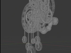 wall clock steampunk 3D Model