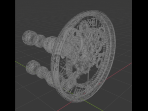 wall clock steampunk big Modello 3D