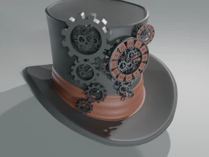 hat clock steampunk 3D Model