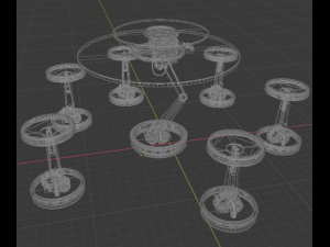 table and chairs steampunk Modelo 3D