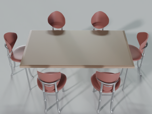 table and chairs 3D Modell