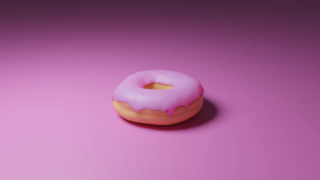 Krapfen 3D Modell .c4d .max .obj .3ds .fbx .stl .blend