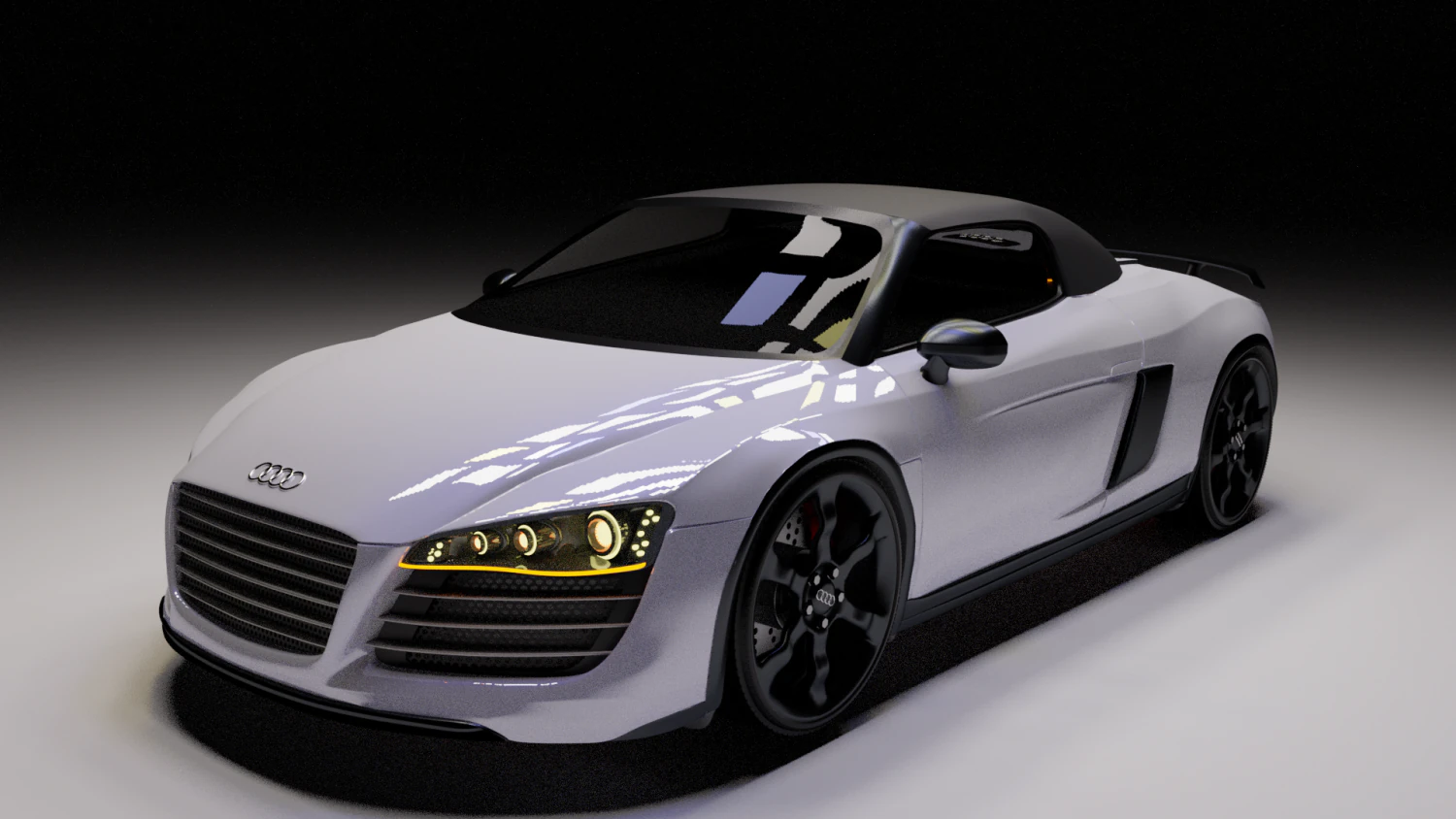 audi r8 gt spyder 2011-2012 3D Model .c4d .max .obj .3ds .fbx .stl .blend 