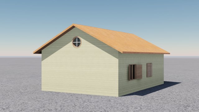 family house 3d low poly 3Dモデル .c4d .max .obj .3ds .fbx .stl .blend 