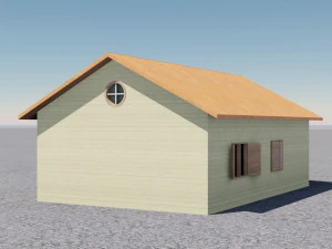 family house 3d low poly 3D Model