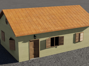 family house 3d low poly 3Dモデル