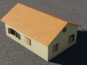 family house 3d low poly 3Dモデル