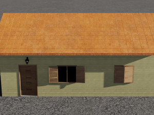 family house 3d low poly 3Dモデル
