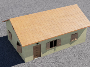 family house 3d low poly 3Dモデル
