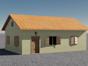 family house 3d low poly 3Dモデル