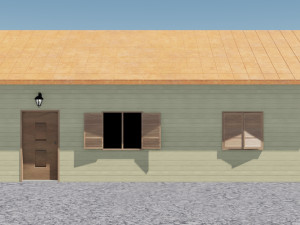 family house 3d low poly 3Dモデル