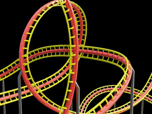 roller coaster track 3D Model