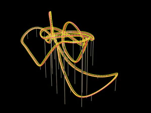 Achterbahnstrecke 3D Modell