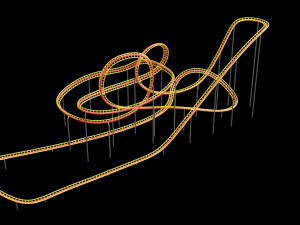 roller coaster track Modelo 3D
