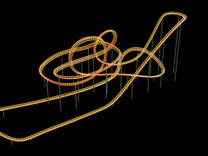 Achterbahnstrecke 3D Modell