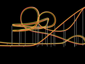 roller coaster track Modelo 3D