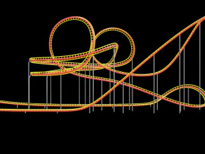 Achterbahnstrecke 3D Modell