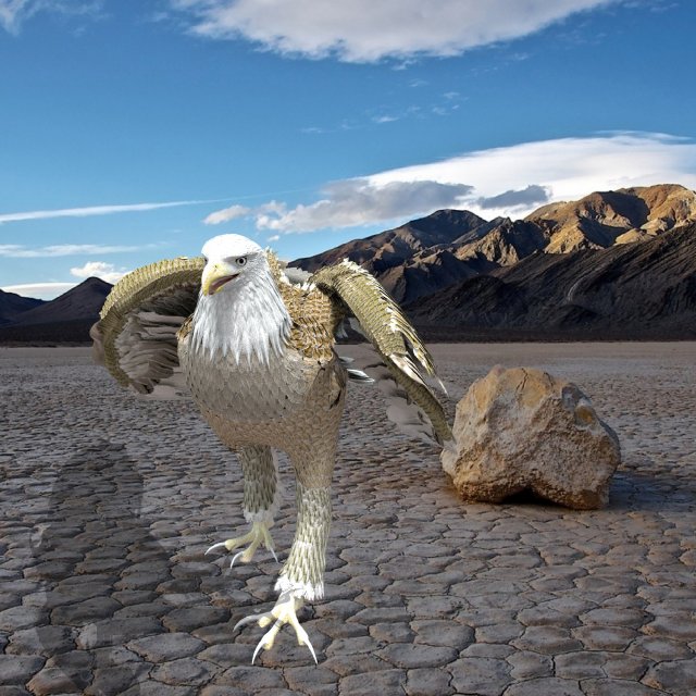 white american bald eagle 3D Model .c4d .max .obj .3ds .fbx .stl .blend 