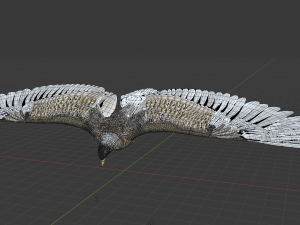 white american bald eagle 3D Model