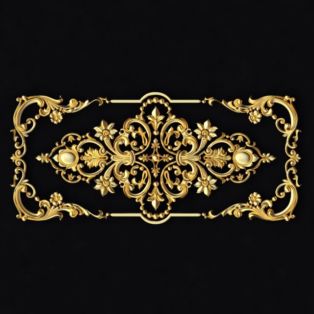 Central decor ornament for furniture Modèle 3D .c4d .max .obj .3ds .fbx .stl .blend 