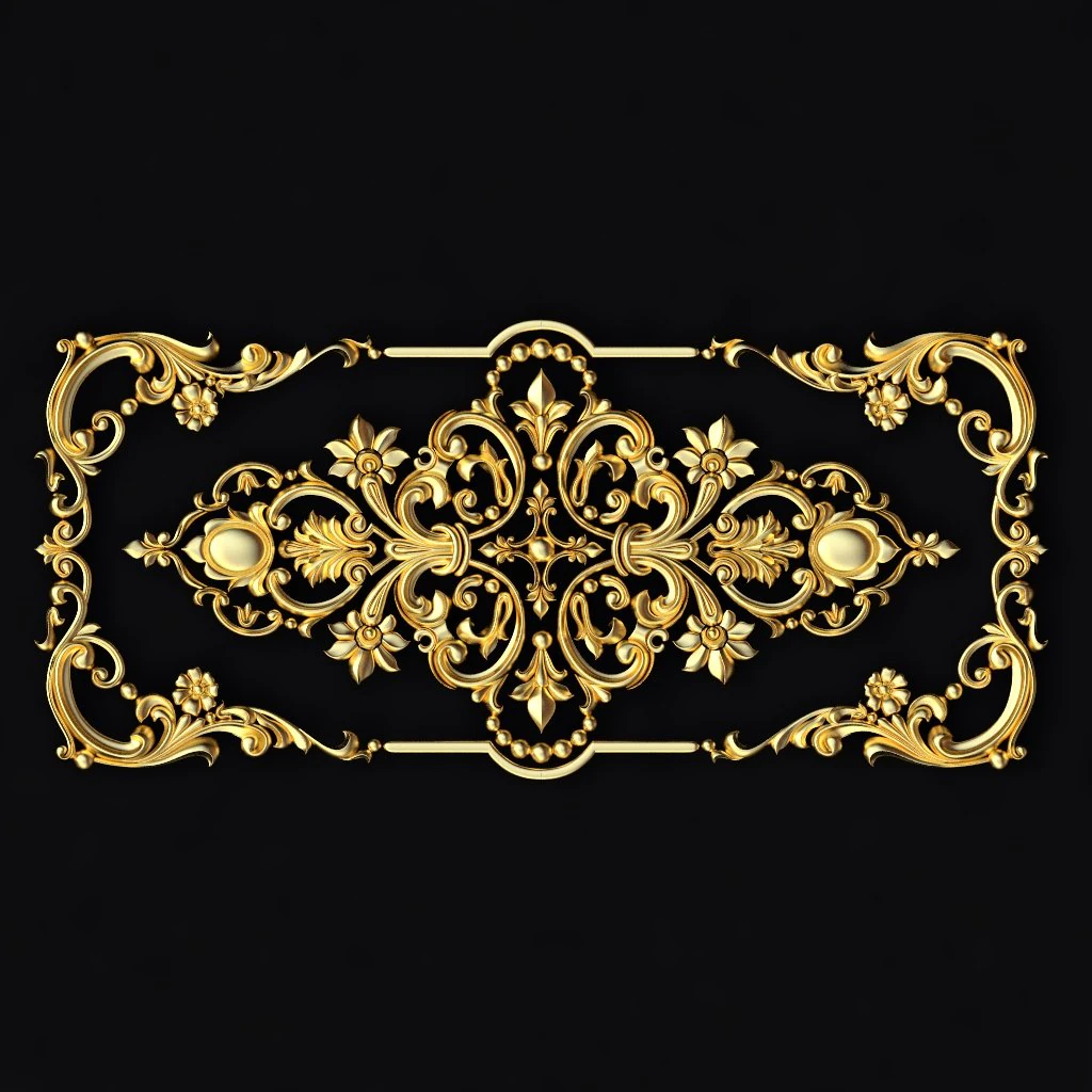 Central decor ornament for furniture 3D Model .c4d .max .obj .3ds .fbx .stl .blend 