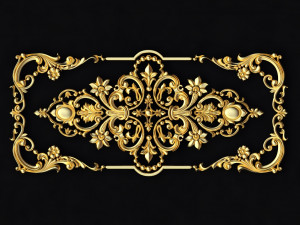 Central decor ornament for furniture 3D Model