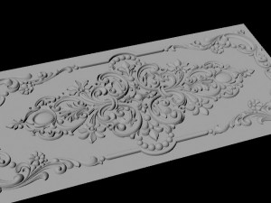 Central decor ornament for furniture Modèle 3D