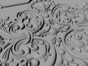 Central decor ornament for furniture Modèle 3D