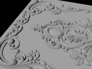 Central decor ornament for furniture Modèle 3D