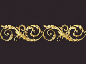 Central decor ornament for furniture 3D 모델