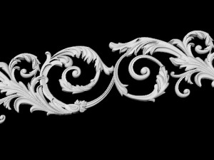 Central decor ornament for furniture Modèle 3D