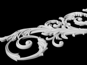 Central decor ornament for furniture Modèle 3D