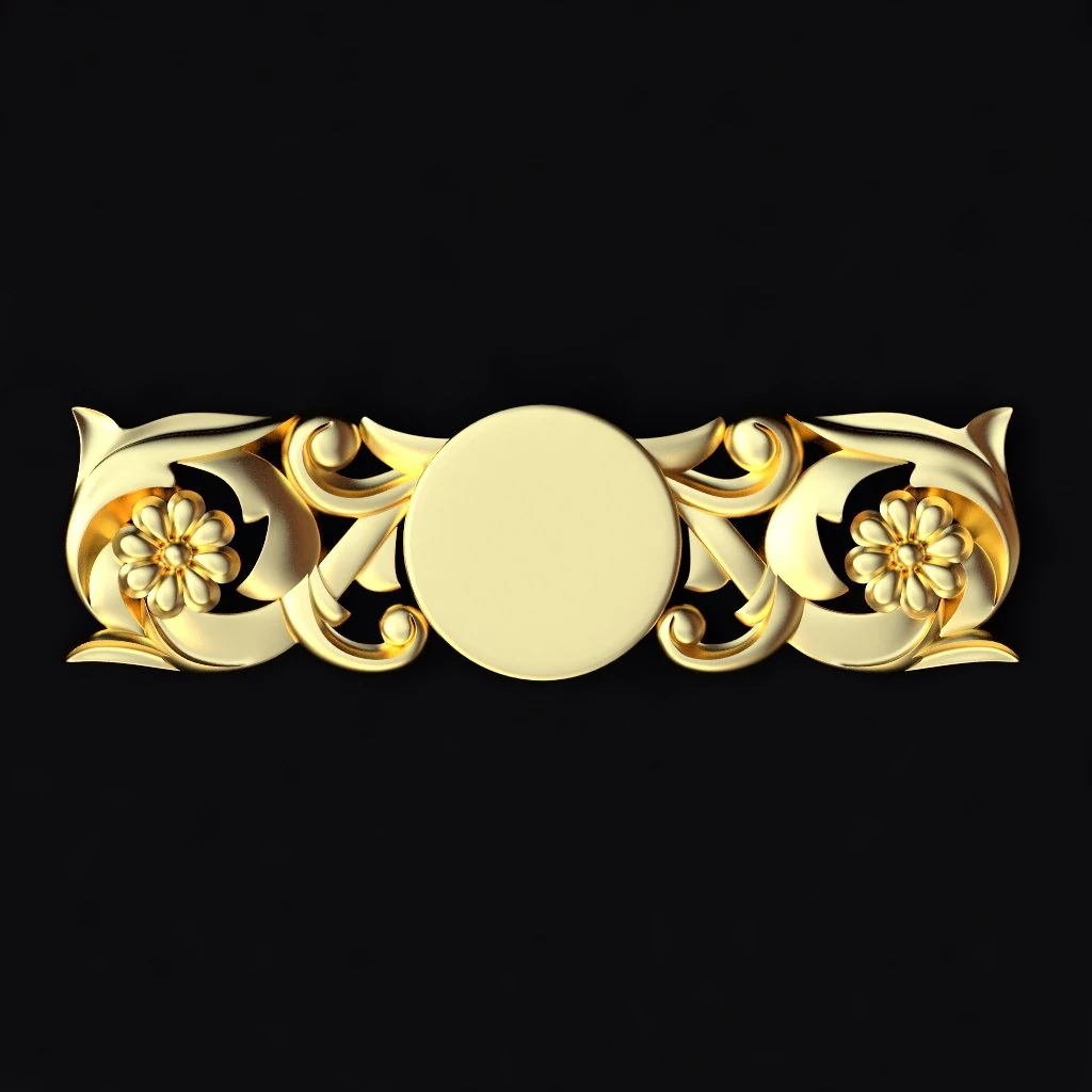 Central decor ornament for furniture 3D Model .c4d .max .obj .3ds .fbx .stl .blend 