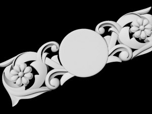 Central decor ornament for furniture 3D 模型