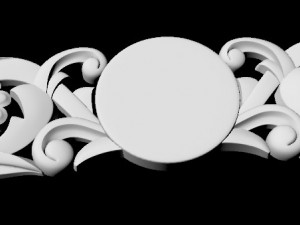 Central decor ornament for furniture 3D 模型
