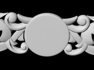 Central decor ornament for furniture 3D Model