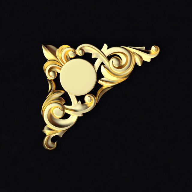 Central decor ornament for furniture 3D Model .c4d .max .obj .3ds .fbx .stl .blend 