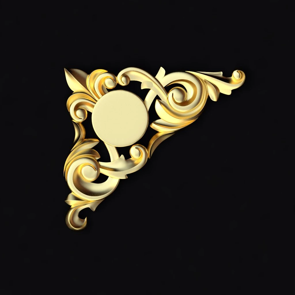 Central decor ornament for furniture 3D Model .c4d .max .obj .3ds .fbx .stl .blend 