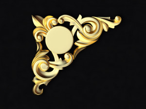 Central decor ornament for furniture 3D Model