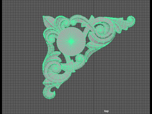 Central decor ornament for furniture 3D Model