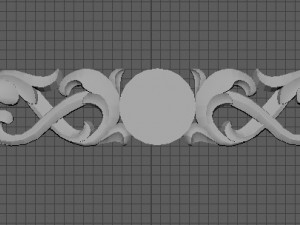 Central decor ornament for furniture Modèle 3D