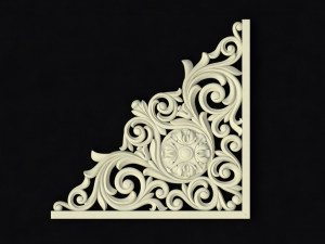 Central decor ornament for furniture 3D 模型