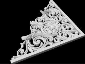 Central decor ornament for furniture 3D 模型