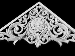 Central decor ornament for furniture 3D 模型