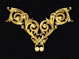 Central decor ornament for furniture 3D Model