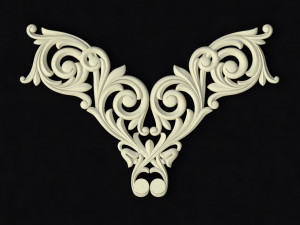 Central decor ornament for furniture 3D Model