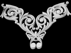 Central decor ornament for furniture 3D Model