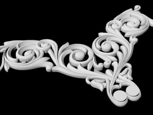 Central decor ornament for furniture 3D Model